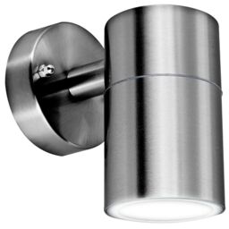 ExtraStar Outdoor Down Wall light Stainless Steel IP44 (Bulb not included) in Silver - thumbnail 1