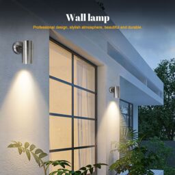 ExtraStar Outdoor Down Wall light Stainless Steel IP44 (Bulb not included) in Silver - thumbnail 4