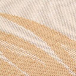 Berkfield Home Outdoor Flatweave Rug 80x250 cm Leaf Pattern in Tan - Size: 100 cm diameter - thumbnail 5