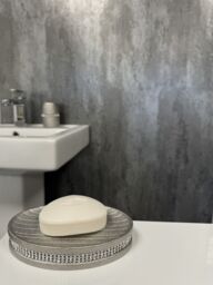 Showerdrape Pzazz Silver Diamante Bathroom Sink Soap Dish - thumbnail 2