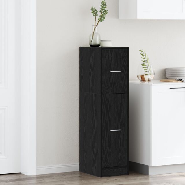 Berkfield Home Apothecary Cabinet Black Oak 30x41x118 cm Engineered Wood - Size: 30 x 41 x 118 cm - image 1