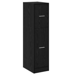 Berkfield Home Apothecary Cabinet Black Oak 30x41x118 cm Engineered Wood - Size: 30 x 41 x 118 cm - thumbnail 5