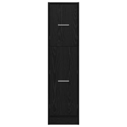 Berkfield Home Apothecary Cabinet Black Oak 30x41x118 cm Engineered Wood - Size: 30 x 41 x 118 cm - thumbnail 6