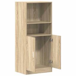 Berkfield Home Kitchen Cabinet Sonoma Oak 57x41.5x131.5 cm Engineered Wood in Light Tan - thumbnail 5