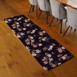 Benjamin Tate Design Blossoming Flowers Runner Rug in Natural - Size: 67 cm x 230 cm - thumbnail 2