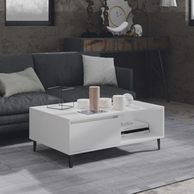 Berkfield Home Coffee Table White 90x60x35 cm Engineered Wood - Size: 90 x 60 x 35 cm - image 1