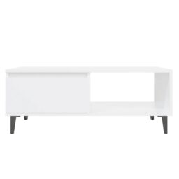 Berkfield Home Coffee Table White 90x60x35 cm Engineered Wood - Size: 90 x 60 x 35 cm - thumbnail 6