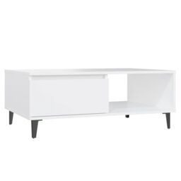 Berkfield Home Coffee Table White 90x60x35 cm Engineered Wood - Size: 90 x 60 x 35 cm - thumbnail 2
