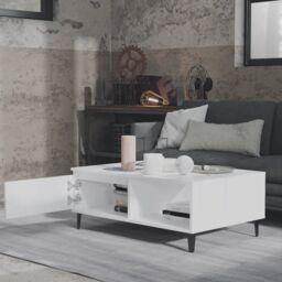 Berkfield Home Coffee Table White 90x60x35 cm Engineered Wood - Size: 90 x 60 x 35 cm - thumbnail 3