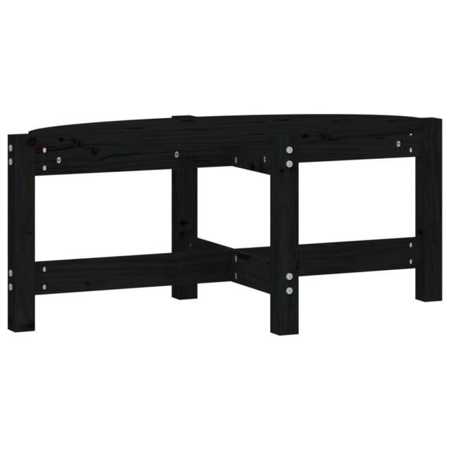 Berkfield Home Coffee Table Black 87x48x35 cm Solid Wood Pine - Size: 87 x 48 x 35 cm - image 1