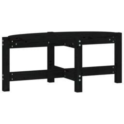 Berkfield Home Coffee Table Black 87x48x35 cm Solid Wood Pine - Size: 87 x 48 x 35 cm - thumbnail 1