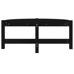 Berkfield Home Coffee Table Black 87x48x35 cm Solid Wood Pine - Size: 87 x 48 x 35 cm - thumbnail 5