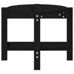 Berkfield Home Coffee Table Black 87x48x35 cm Solid Wood Pine - Size: 87 x 48 x 35 cm - thumbnail 6
