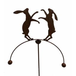 Poppyforge Boxing Hares Wind Rocker Double BM/RtR - Steel - W54 x H148.5 cm in Brown - thumbnail 5