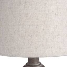 Lemon Pavilion Furniture and Decor Teos Table Lamp - Linen/Wood - L25 x W25 x H47 cm - Beige/Brown in Brown - thumbnail 3
