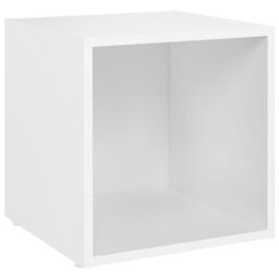 Berkfield Home TV Cabinets 2 pcs White 37x35x37 cm Engineered Wood - Size: 37 x 35 x 37 cm - thumbnail 3