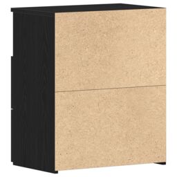 Berkfield Home Black Oak Nightstand 50x32x60cm Made from Engineered Wood - Size: 50 x 32 x 60 cm - thumbnail 6