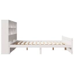 Berkfield Home Bookcase Bed without Mattress White 160x200cm Solid Wood Pine - Size: 160x200 cm - thumbnail 5