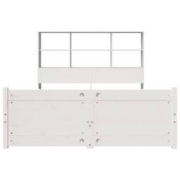 Berkfield Home Bookcase Bed without Mattress White 160x200cm Solid Wood Pine - Size: 160x200 cm - thumbnail 4