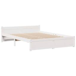 Berkfield Home Bookcase Bed without Mattress White 160x200cm Solid Wood Pine - Size: 160x200 cm - thumbnail 8