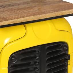 Berkfield Home Tractor Wine Cabinet Yellow 49x31x172 cm Solid Mango Wood - Size: 49 x 31 x 172 cm - thumbnail 7