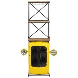 Berkfield Home Tractor Wine Cabinet Yellow 49x31x172 cm Solid Mango Wood - Size: 49 x 31 x 172 cm - thumbnail 1