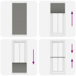 Berkfield Home Pleated Blind Anthracite 85x200 cm Fabric Width 84.4 cm Polyester in Charcoal - thumbnail 7