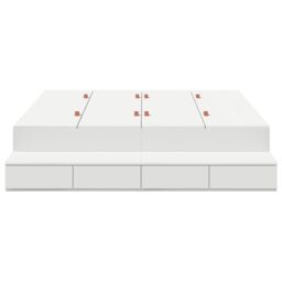 Berkfield Home Storage Bed Frame White 150x200 cm - thumbnail 7