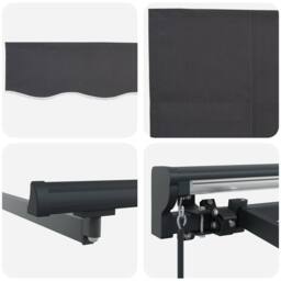 Berkfield Home Retractable Awning Manual Anthracite 500x300 cm - thumbnail 8