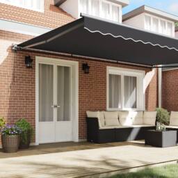 Berkfield Home Retractable Awning Manual Anthracite 500x300 cm - thumbnail 3