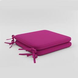 Snug City Foam Seat Pad with Ties Chair Cushion for Dining, Kitchen Pack of 2 in Purple - thumbnail 2
