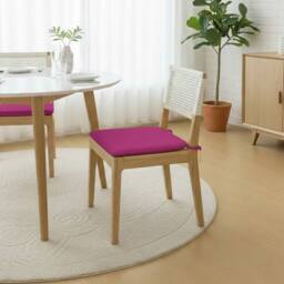 Snug City Foam Seat Pad with Ties Chair Cushion for Dining, Kitchen Pack of 2 in Purple - thumbnail 1