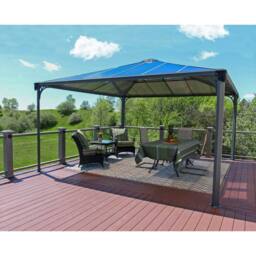 Palram Palermo 4300 Garden Gazebo, Polycarbonate, L429 x W429 x H298 cm, Grey - thumbnail 3