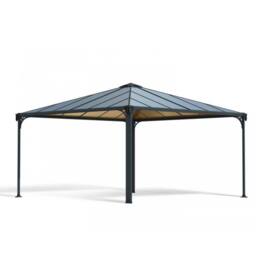 Palram Palermo 4300 Garden Gazebo, Polycarbonate, L429 x W429 x H298 cm, Grey - thumbnail 1