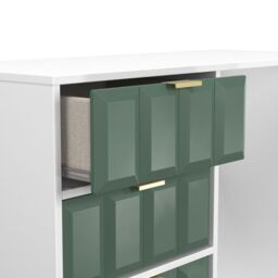 Ready Assembled 2 U Metro 4 Drawer Vanity (Ready Assembled) in Green - thumbnail 9