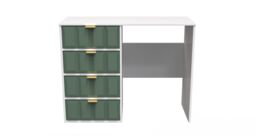 Ready Assembled 2 U Metro 4 Drawer Vanity (Ready Assembled) in Green - thumbnail 2