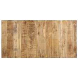 Berkfield Home Dining Table 180x90x76 cm Rough Mango Wood in Brown - Size: 180 x 90 x 76 cm - thumbnail 3