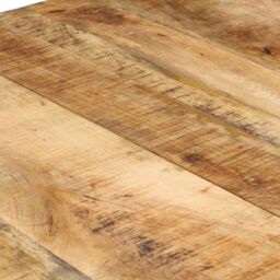 Berkfield Home Dining Table 180x90x76 cm Rough Mango Wood in Brown - Size: 180 x 90 x 76 cm - thumbnail 6