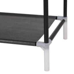 Berkfield Home Shoe Rack with 8 Shelves Metal & Non-woven Fabric Black - thumbnail 6