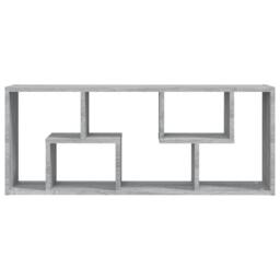 Berkfield Home Wall Shelf Grey Sonoma 36x16x90 cm Engineered Wood - Size: 36 x 16 x 90 cm - thumbnail 4