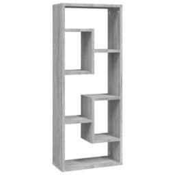 Berkfield Home Wall Shelf Grey Sonoma 36x16x90 cm Engineered Wood - Size: 36 x 16 x 90 cm - thumbnail 1