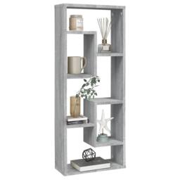Berkfield Home Wall Shelf Grey Sonoma 36x16x90 cm Engineered Wood - Size: 36 x 16 x 90 cm - thumbnail 6