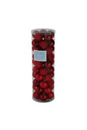 KDMD 48 Burgundy Baubles 10cm Christmas Ornament - thumbnail 2