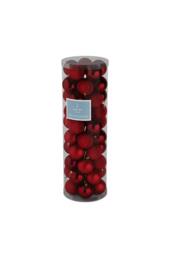 KDMD 48 Burgundy Baubles 10cm Christmas Ornament