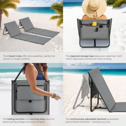tectake Beach Mat - Set Of 2 Mina - Size: 1 Seater - thumbnail 5