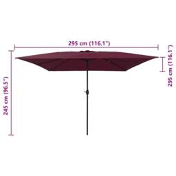 Berkfield Home Outdoor Umbrellas & Sunshades Bordeaux Red - thumbnail 7