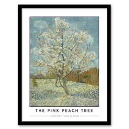 Artery8 Van Gogh The Pink Peach Tree Souvenir de Mauve Framed Wall Art Print in Blue - Size: A4 - thumbnail 1