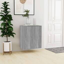 Berkfield Home Shoe Cabinet Grey Sonoma 60x35x70 cm Engineered Wood - Size: 60 x 35 x 70 cm - thumbnail 3