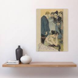 "Artery8 Family Argument Satirical Painting Steinlen Wall Art Poster Print - Size: W24"" x H32""" - thumbnail 4
