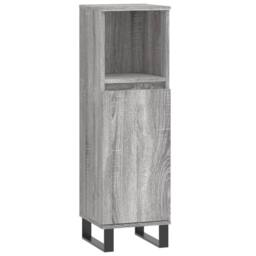 Berkfield Home Modern 3 Piece Bathroom Furniture Set Grey Sonoma Engineered Wood - thumbnail 7